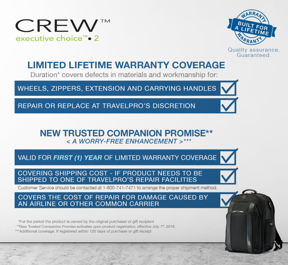 Executive 2 choice lifetime warranty