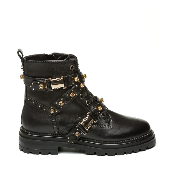 steve madden black buckle boots