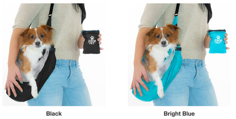 pocopet small dog portable carrier black and blue colors