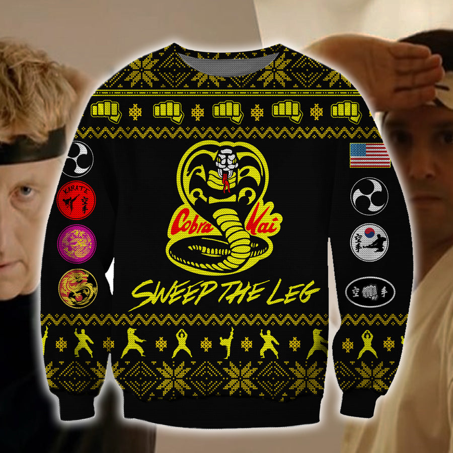 Cobra Kai 3d All Over Printed Ugly Christmas sweater1