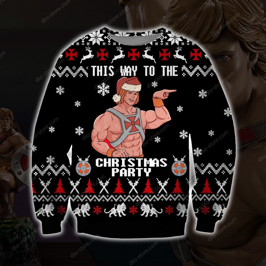 He-Man 3d Print Ugly Christmas Sweater1