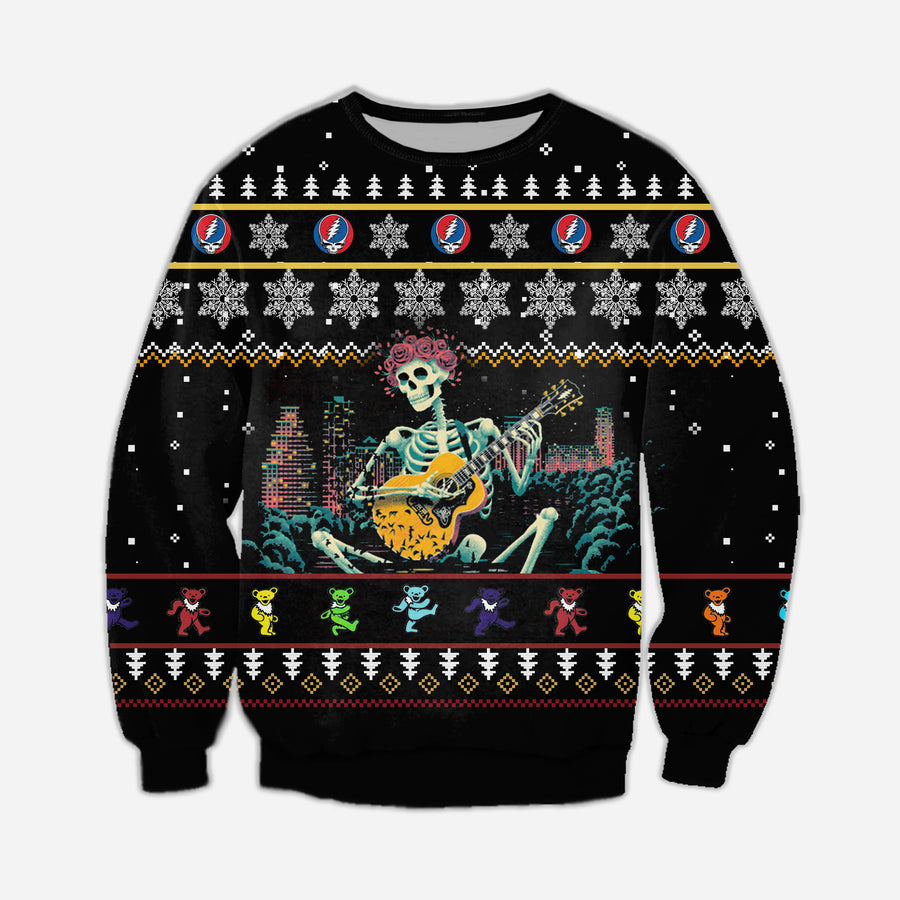 Grateful Dead 3d Print Ugly Christmas Sweater 11