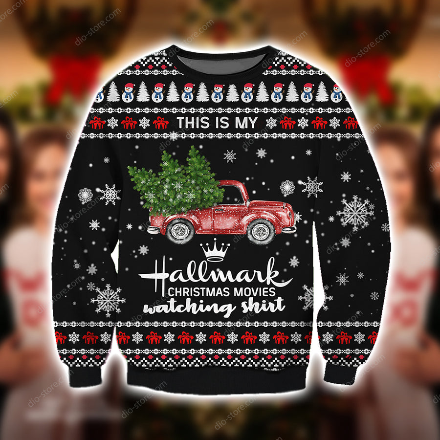 Hallmark Christmas Movies 3d Print Ugly Christmas Sweater1