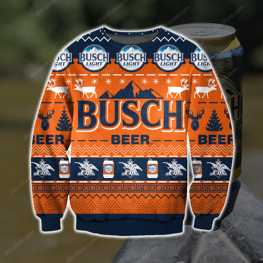 Busch Beer 3d Print Ugly Christmas Sweater1
