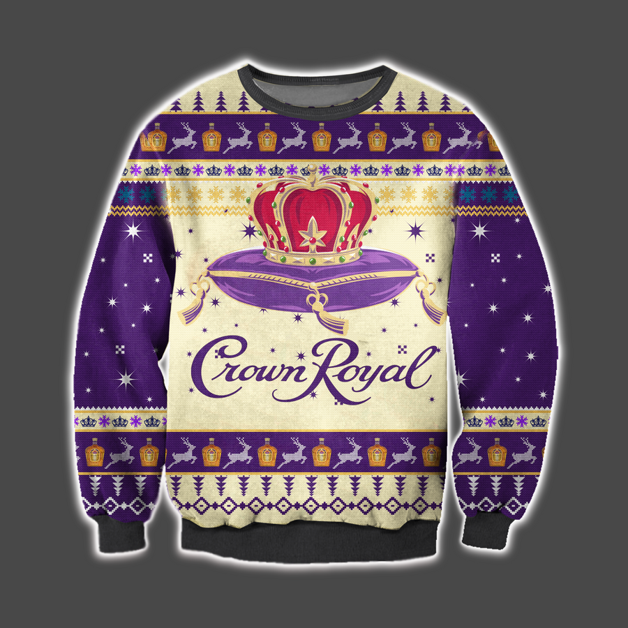 Crown Royal 3d Print Ugly Christmas Sweater1