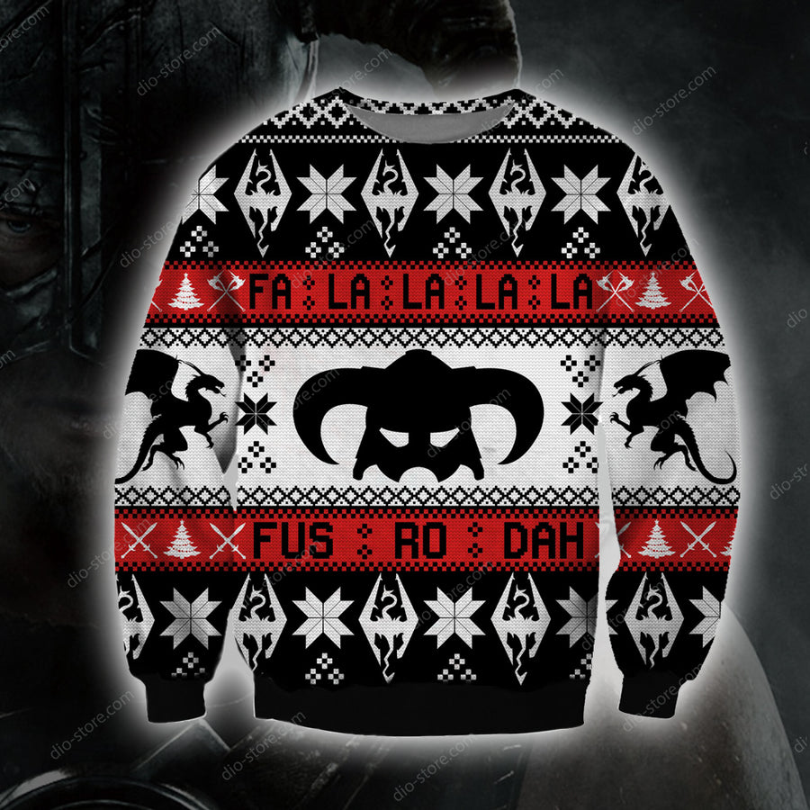 The Elder Scrolls 3d All Over Printed Ugly Christmas sweater1