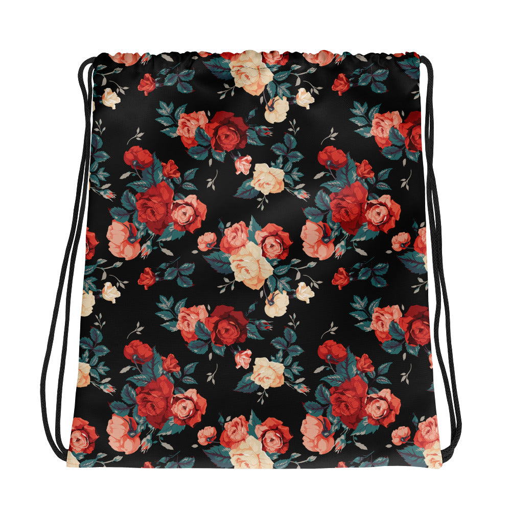 floral drawstring backpack