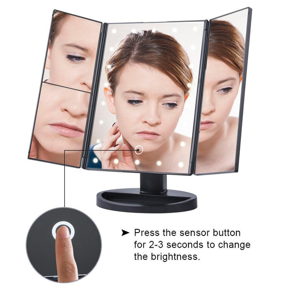 Touch Screen LED Makeup Mirror with 22 Lights