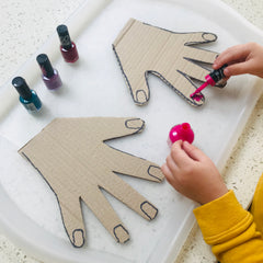nail painting practise is an easy and fun activity to do at home
