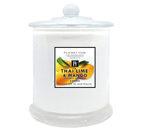luxury scented candle Thai Lime & Mango by Planet Yum Bath & Body Shop Online