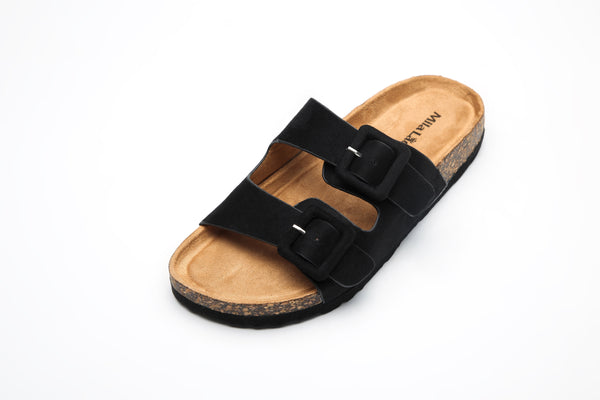 cork slip on sandals