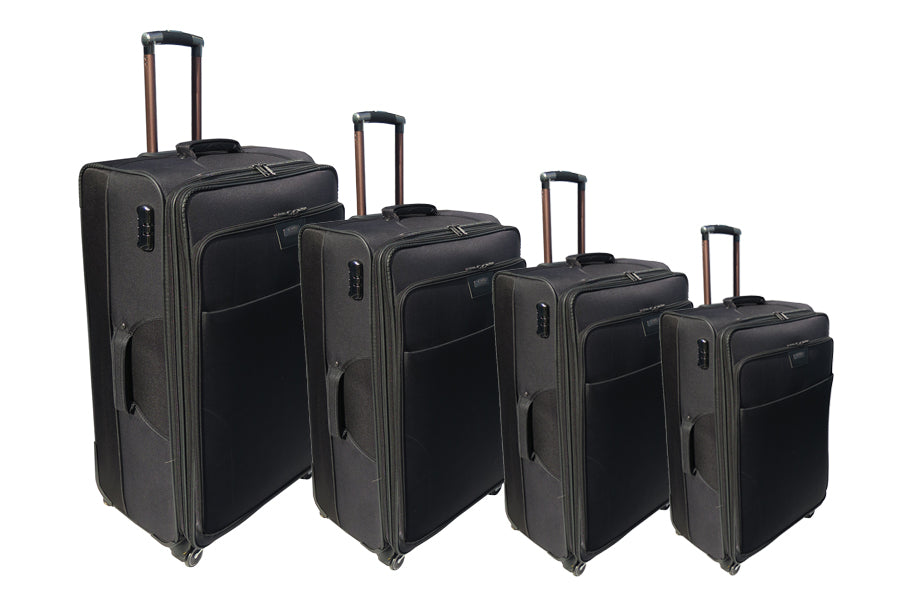 black lightweight suitcase