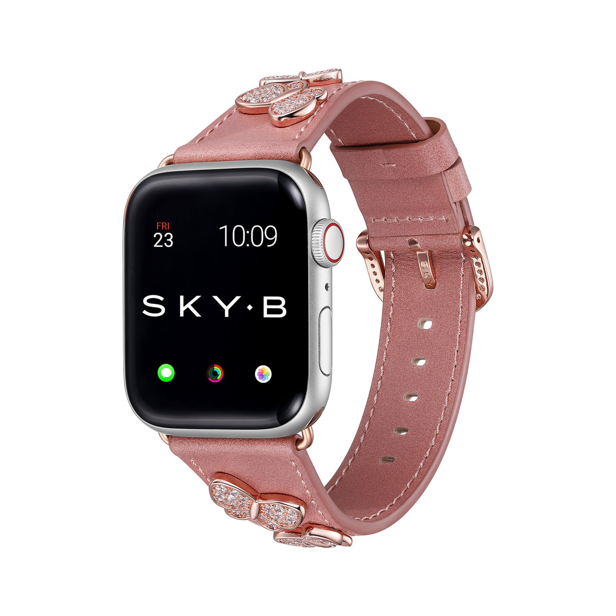 Butterfly Leather Apple Watch Strap - Leather & Rose Gold – Apple Watch Case - SkyB Apple Watch Case Protective Jewelry Wear