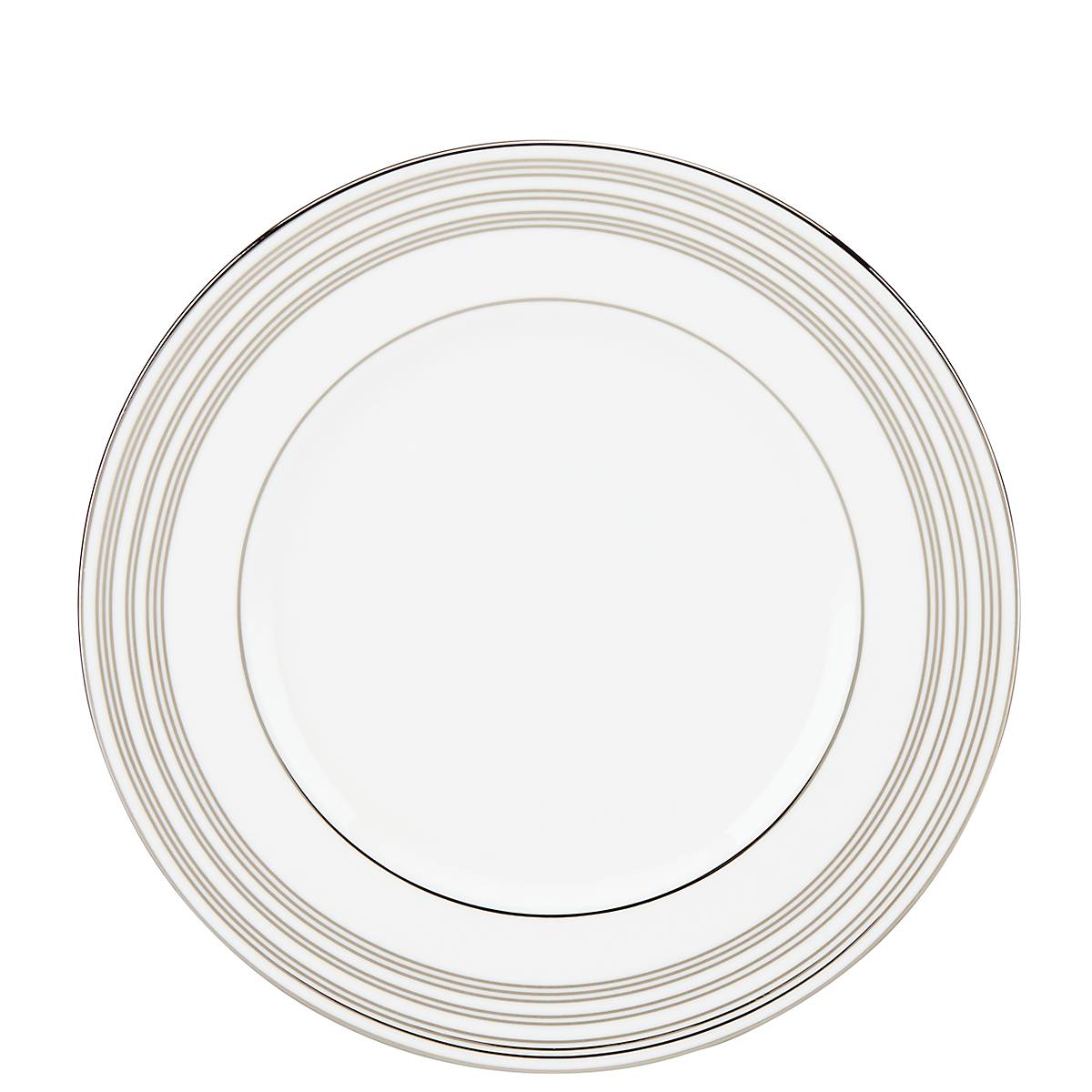 Set of 4 Lenox Federal Platinum Script Monogram Dinnerware Tidbit Plates H