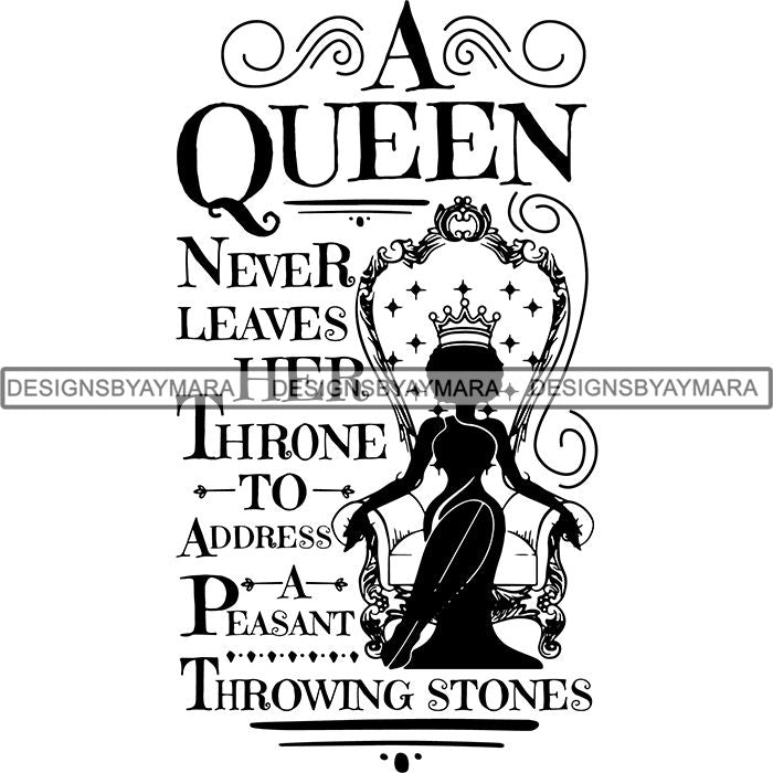 Download Black Queen Nubian Melanin Quotes Svg Files For Silhouette And Cricut Designsbyaymara SVG, PNG, EPS, DXF File