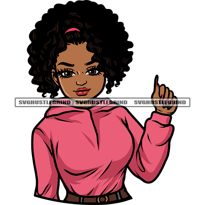 African American Woman Cute Face Head Design Element Vector Curly Hair –  DesignsByAymara