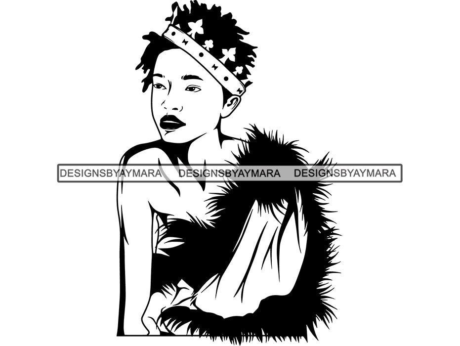 Afro Queen Goddess Woman Svg African American Ethnicity Voluptuous Bod Designsbyaymara