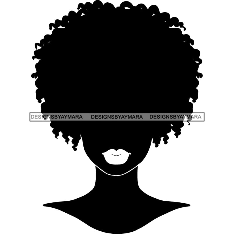 curly hair silhouette png