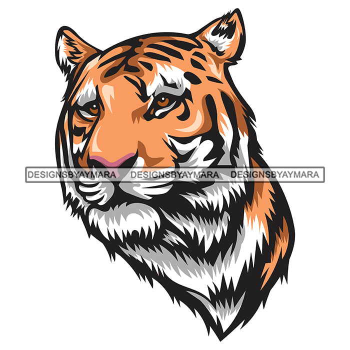 tiger head profile silhouette