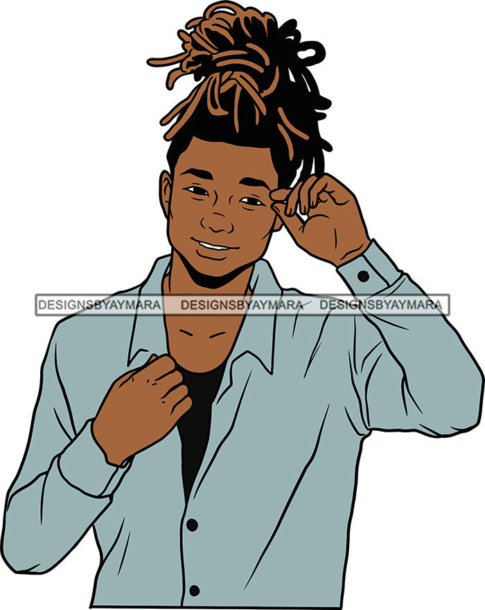 Afro Handsome Sexy Black Man Hipster Model Fashion Male Guy Stylish Cl –  DesignsByAymara