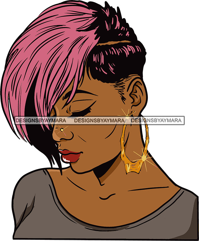 Afro Urban Street Black Girls Babe Bamboo Hoop Earrings Sexy Short Pin –  DesignsByAymara