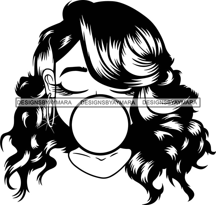 curly hair silhouette png