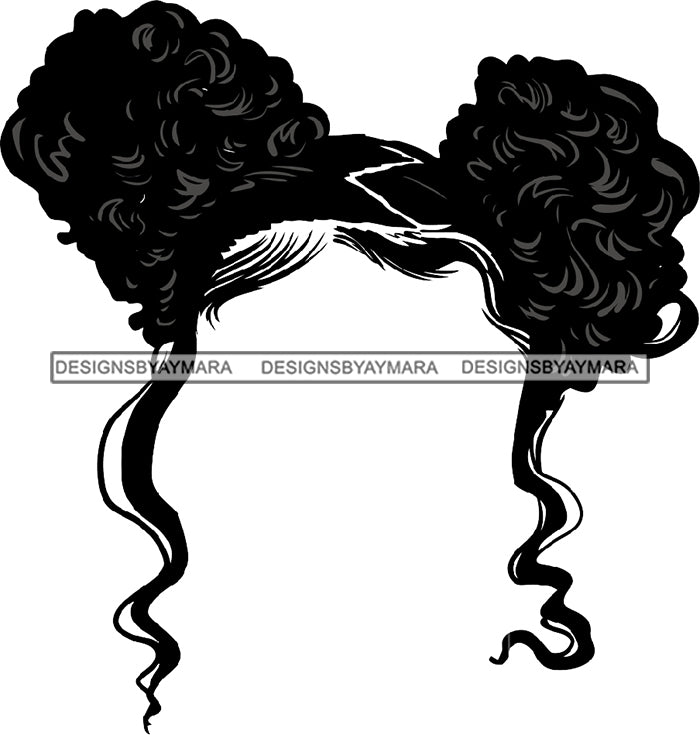 curly hair silhouette png