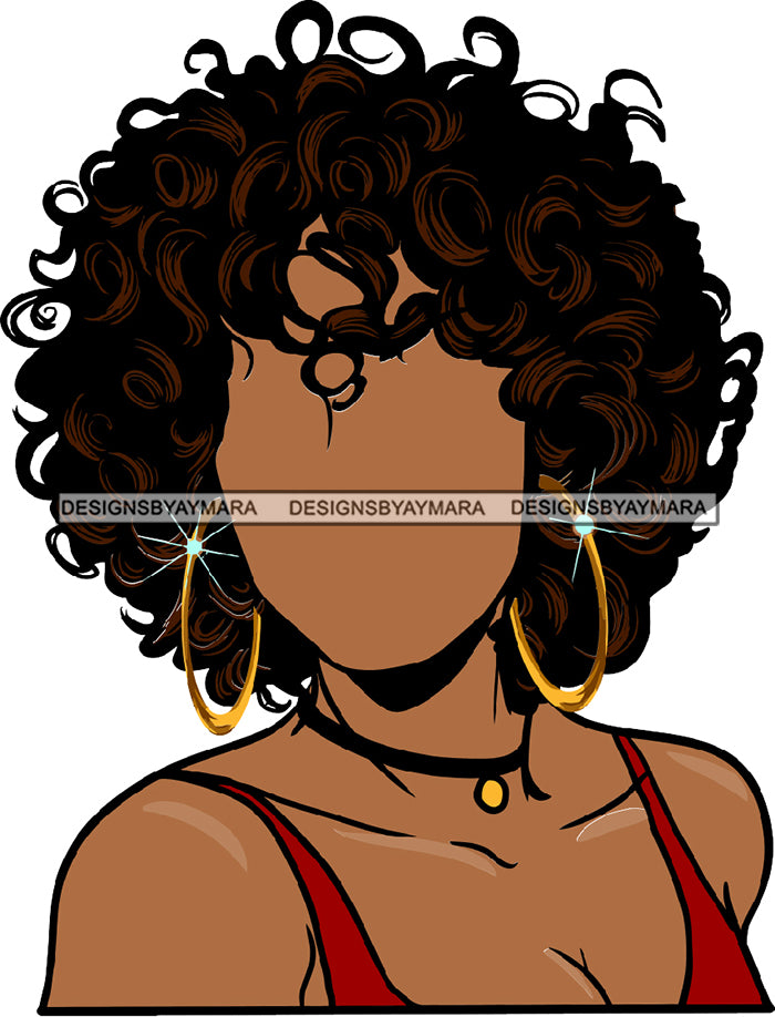 curly afro hair drawing