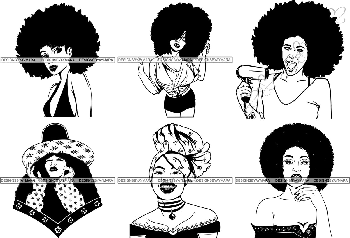 Download Free Bundle African American Woman Melanin Svg Files For Cutting And M Designsbyaymara SVG Cut Files