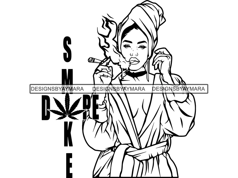 Woman Smoking Weed Smoke Smoker Marijuana Herbal Cannabis Blunt Join 4 Designsbyaymara