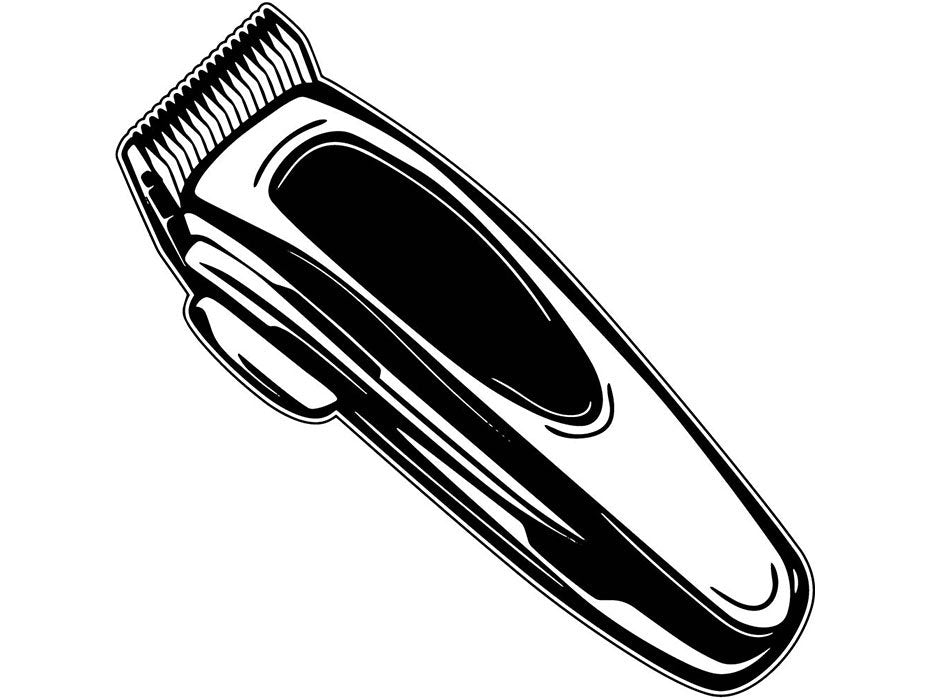 Clippers Barber Tools Shaves Cuchilla Scissors Stripes .SVG