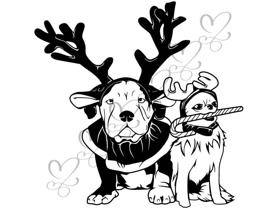 Santa Dog Winter Funny Cute Pet Domestic Canine Doggy Friendly Charmin Designsbyaymara