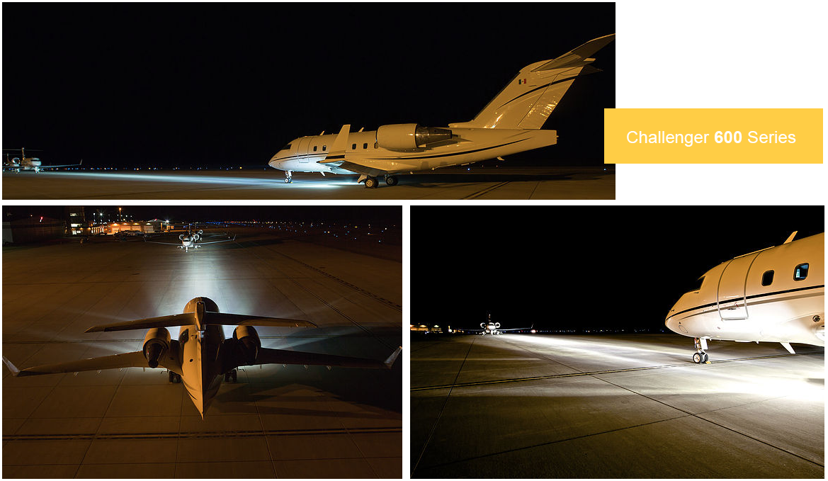 Challenger 600 HID Wing and Nose Landing Light Combo