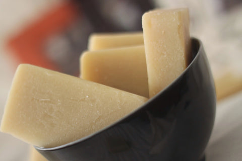 Natural Handmade Shea butter soap in a black bowl