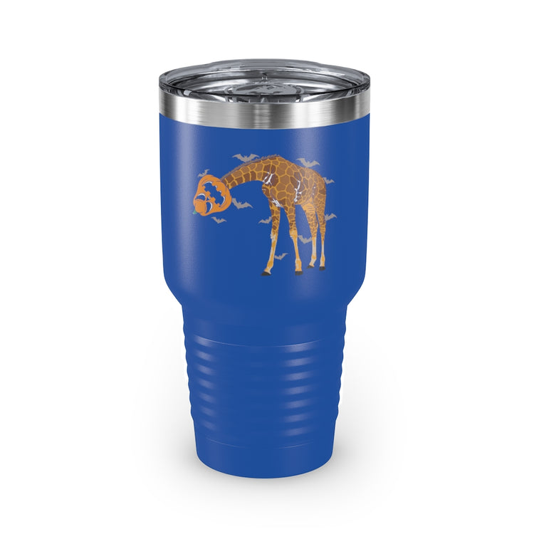 30oz Tumbler Stainless Steel Colors Hilarious Giraffe All Hallows Day Outfit Disguise Lover Humorous Long Necked Animals Trickster Eve Attire