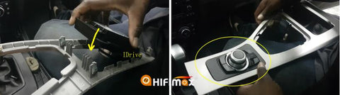 install the idrive knob in the bmw 3 series e90 central console