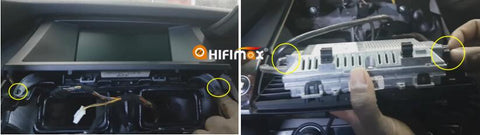take out the factory bmw x5 x6 monitor and remove it's LVDS cable