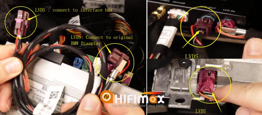 BMW apple carplay installation - aftermarket LVDS cable connection