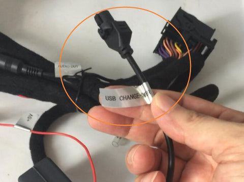 there is usb connector in the power cable - for android navigation system