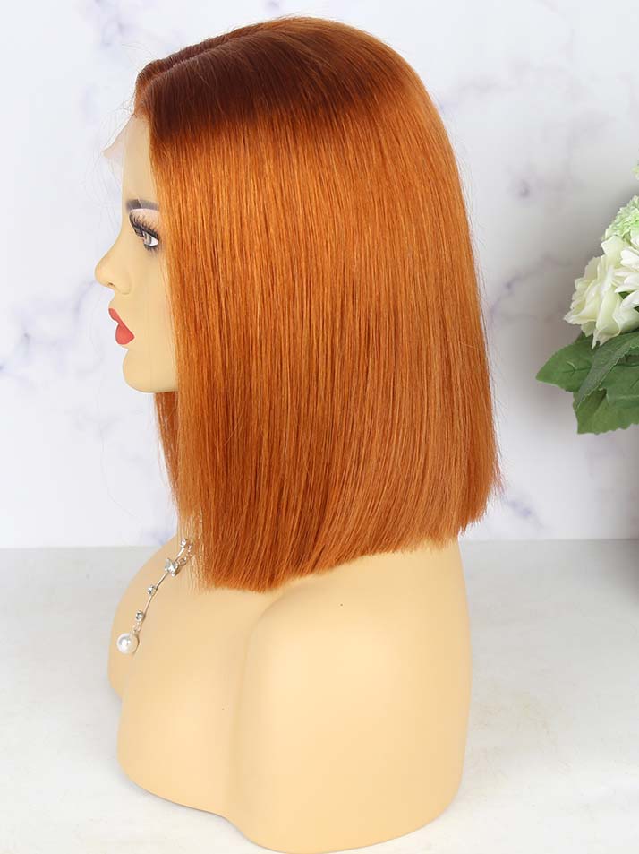 orange bob wig