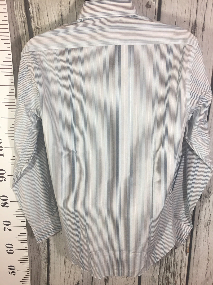 THOMAS DEAN small LEGGIUNO ITALIAN FABRIC cotton long sleeve shirt NEW $125 