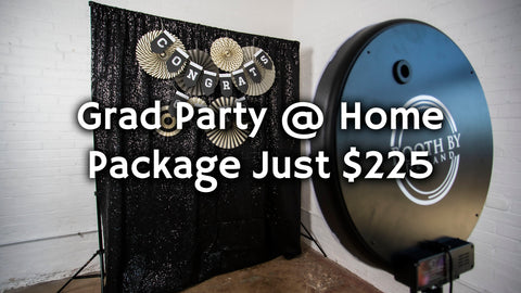 Grad Party at Home Photo Booth & Backdrop Decor Kit