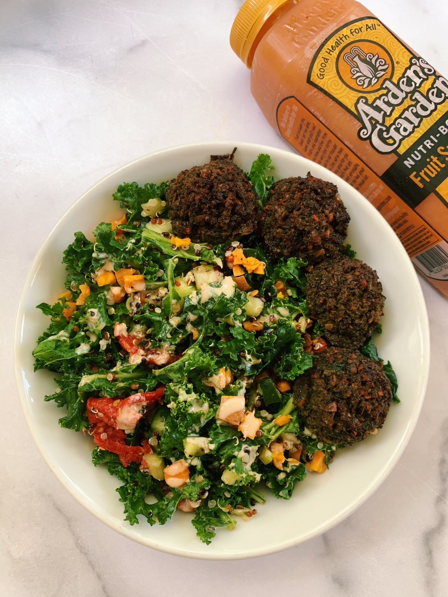 beet root falafel bowl