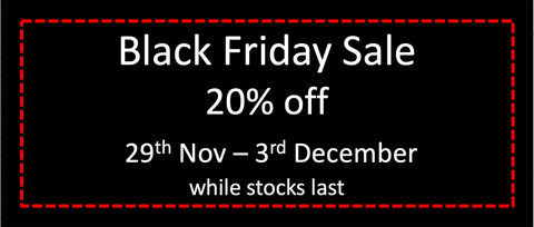 our Black Friday Event starts 29th November 2019.  Click home to shop...