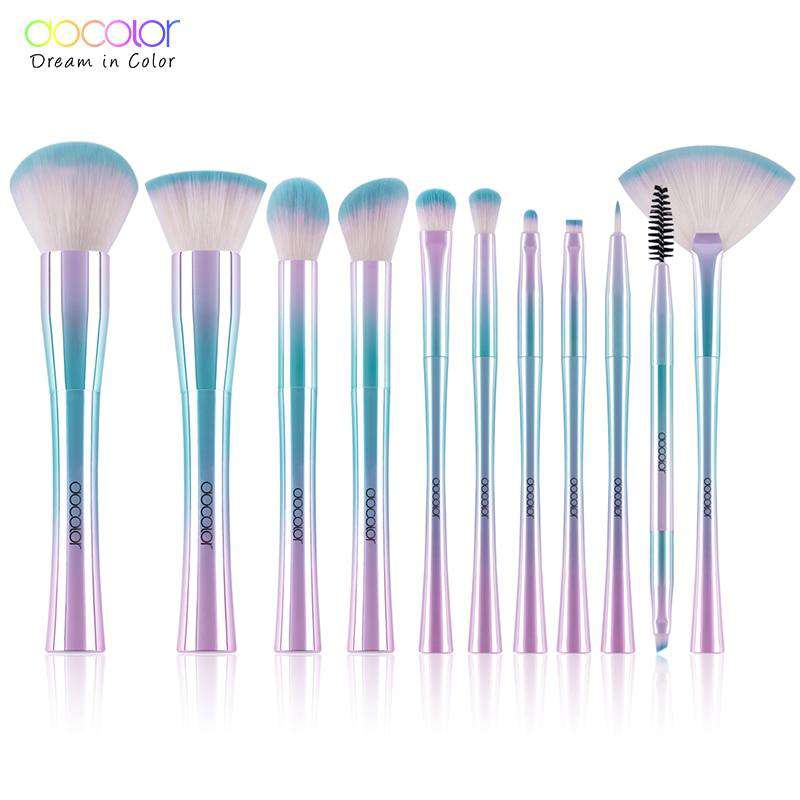 Docolor 11PCS make up brush set Best Christmas Gift Powder Foundation Eyeshadow Make Up Brushes Cosmetic Soft Synthetic Hair Docolor 11PCS make up brush set Best Christmas Gift Powder Foundation Eyeshadow Make Up Brushes Cosmetic Soft Synthetic Hair