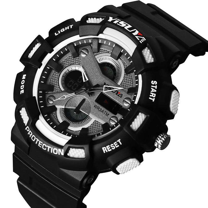 YISUYA Led Military Watch Waterproof Outdoor Casual for Men 3ATM Chronograph Noctilucent Date Water Resistant Male Clock Hours YISUYA Led Military Watch Waterproof Outdoor Casual for Men 3ATM Chronograph Noctilucent Date Water Resistant Male Clock Hours