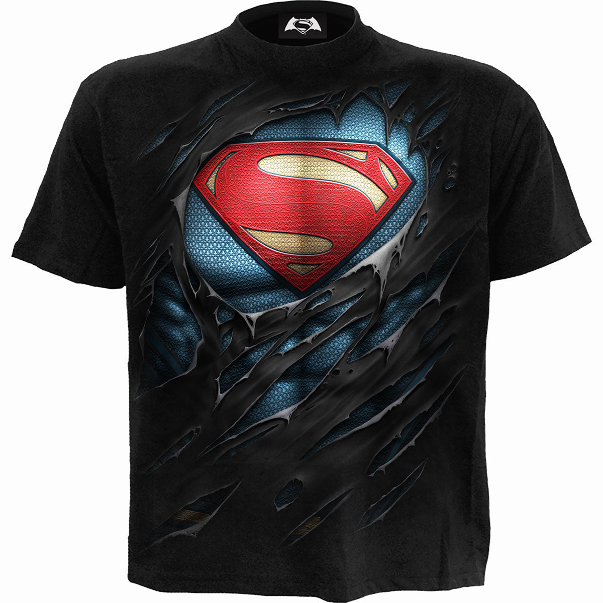 volumen responsabilidad patrimonio SUPERMAN - RIPPED - T-Shirt Black