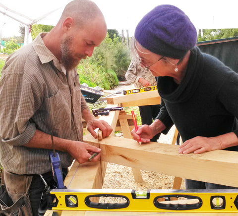 Graeme Scott gives a hands on approach to teaching the craft of timber framing