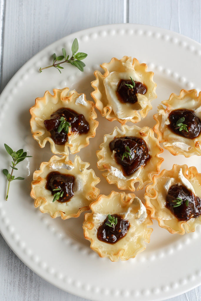 Mini Tarts with Brie and Fig Spread