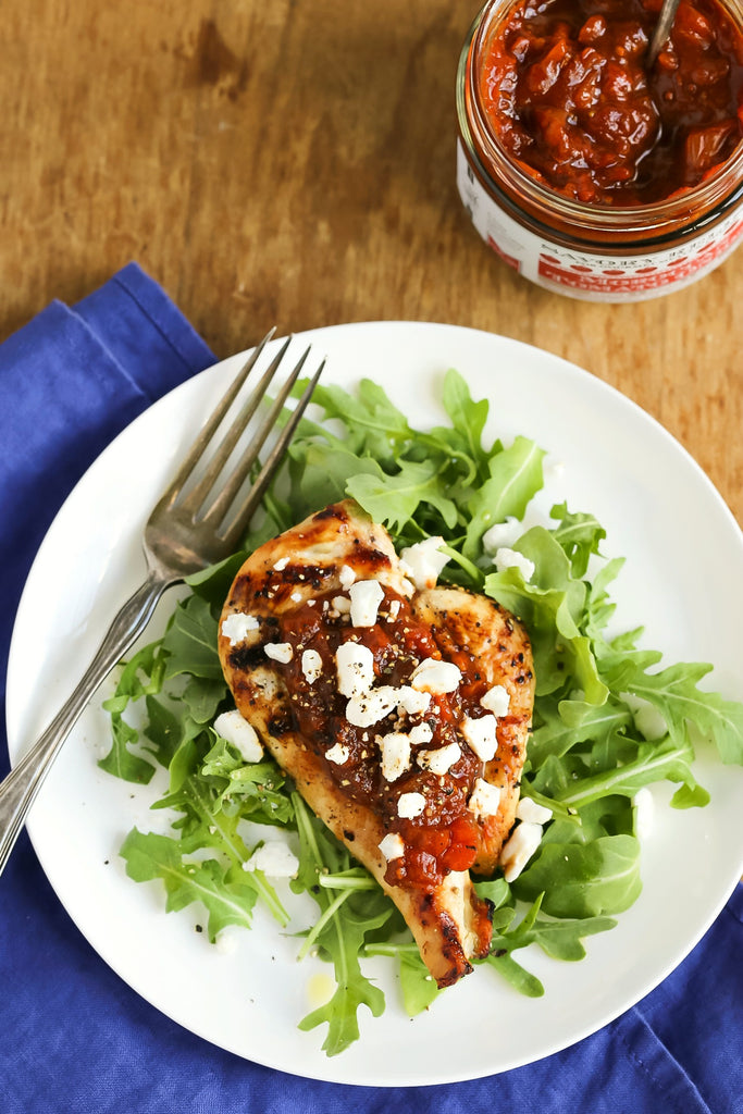 Grilled Chicken with Moroccan Tomato Relish